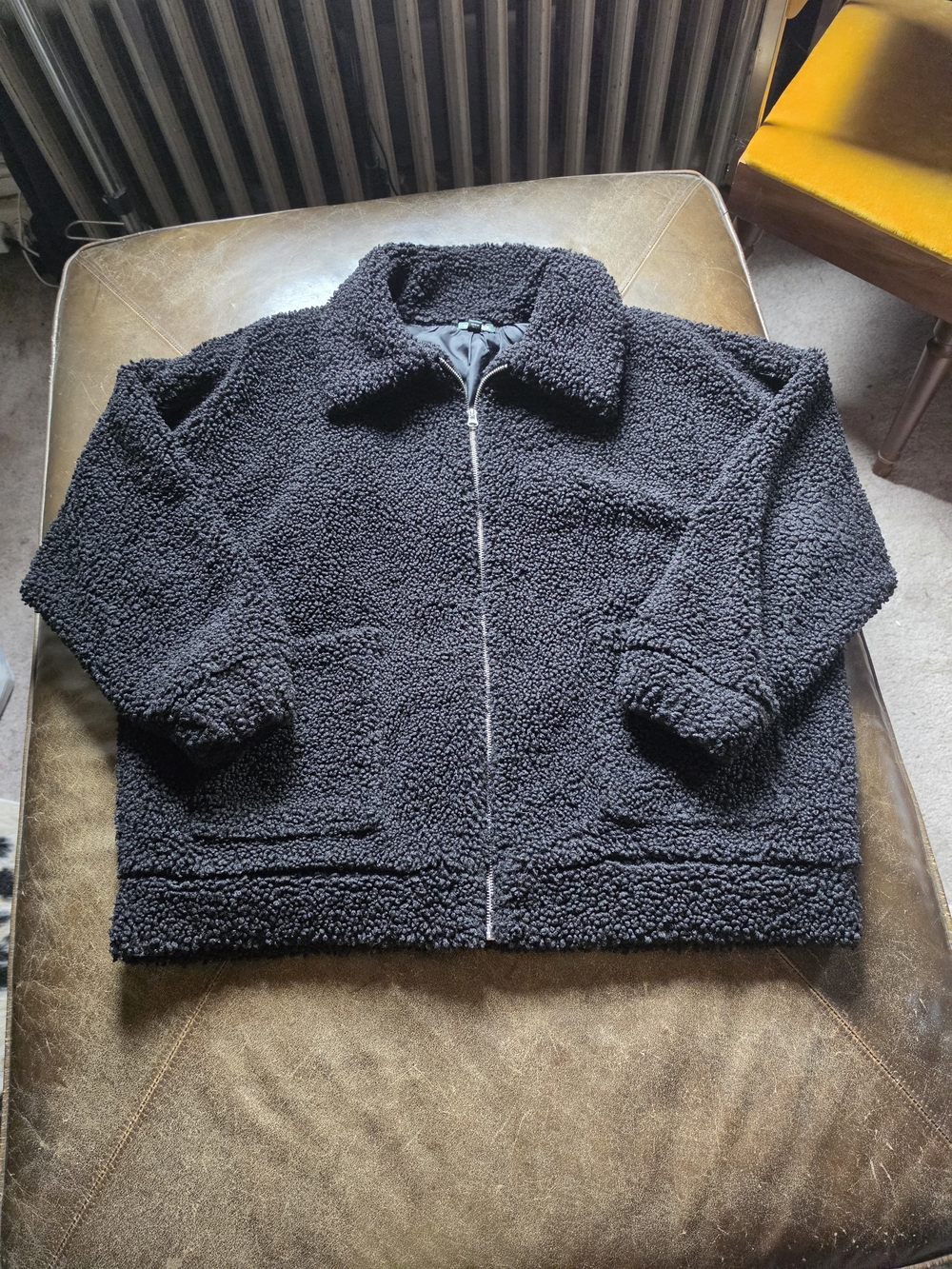 Wild Fable Oversized Black Sherpa Teddy Jacket - M/L
